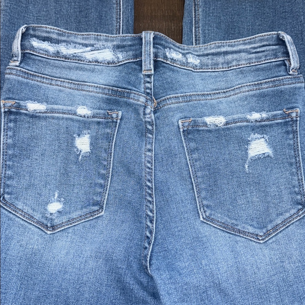 Flying Monkey Light Blue Distressed Hem Jeans - Picture 5 of 6